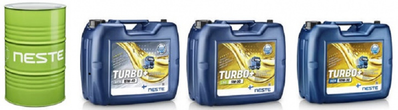 Новинки в ассортименте. Дизельные моторные масла Neste Turbo+ LSA 5W-30, Neste Turbo+ NEX 10W-30 и Neste Turbo+ VPX 15 для тяжелых условий эксплуатации