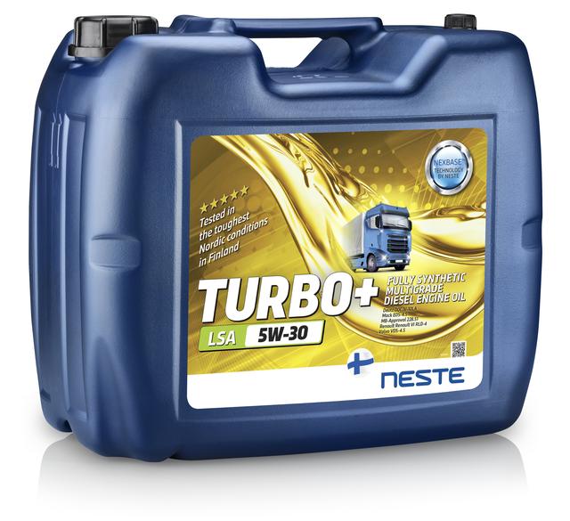 Усовершенствованы масла Neste Turbo+ LSA 5W-30 и Neste Turbo+ S4 5W-30